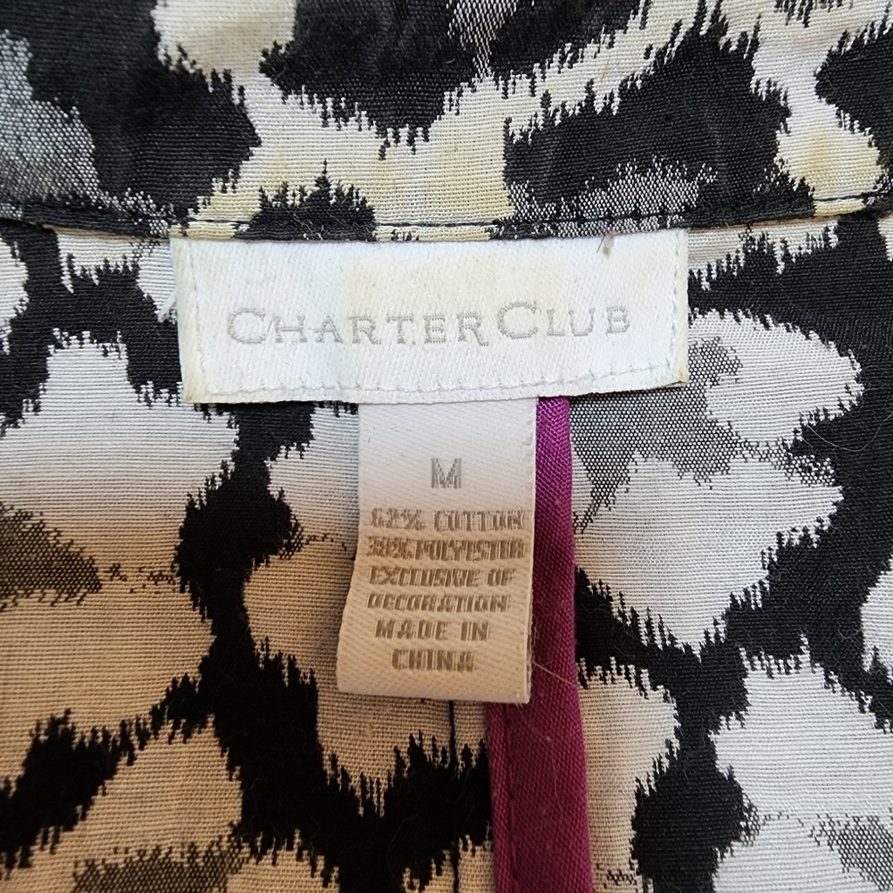 Charter Club Leopard Print Tapered Jacket - Picture 8 of 9